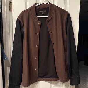 Banana Republic Brown and Black Bomber Jacket